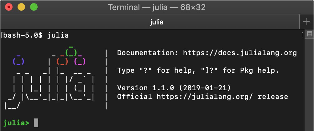 Julia Install on Bash